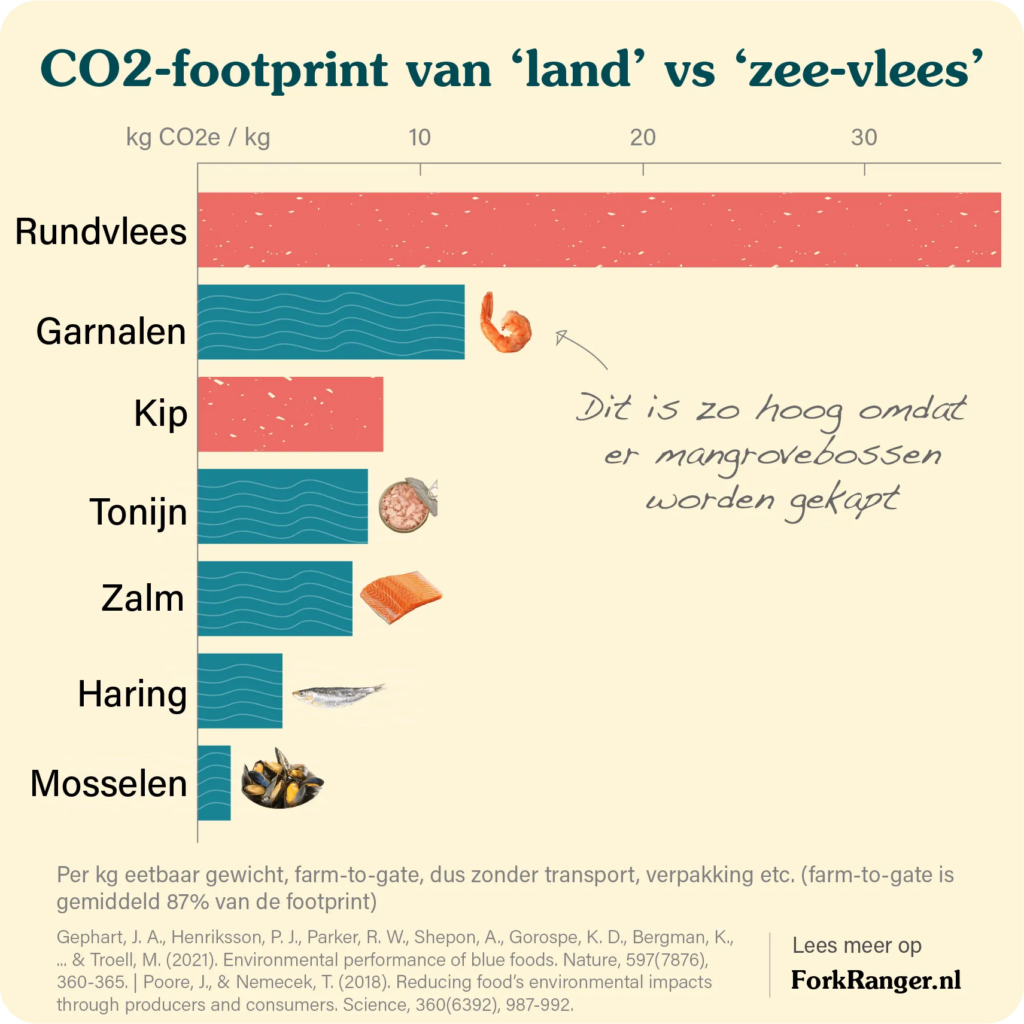 Is vis een alternatief voor vlees? Een Fork Ranger explainer 1 vis co2-footprint